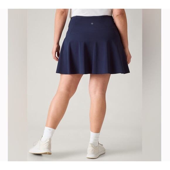Athleta Womens Ace Tennis Skort 15.5" Size 1X Blue Golf Tennis Pockets #657683 - Picture 2 of 9